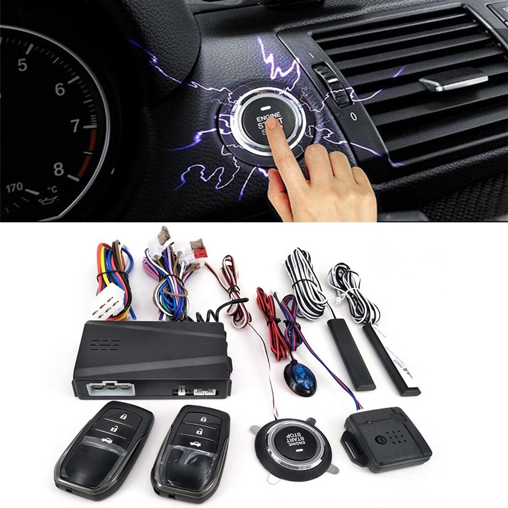 Car One-button Start System Keyless Entry Engine Start Alarm System Universal