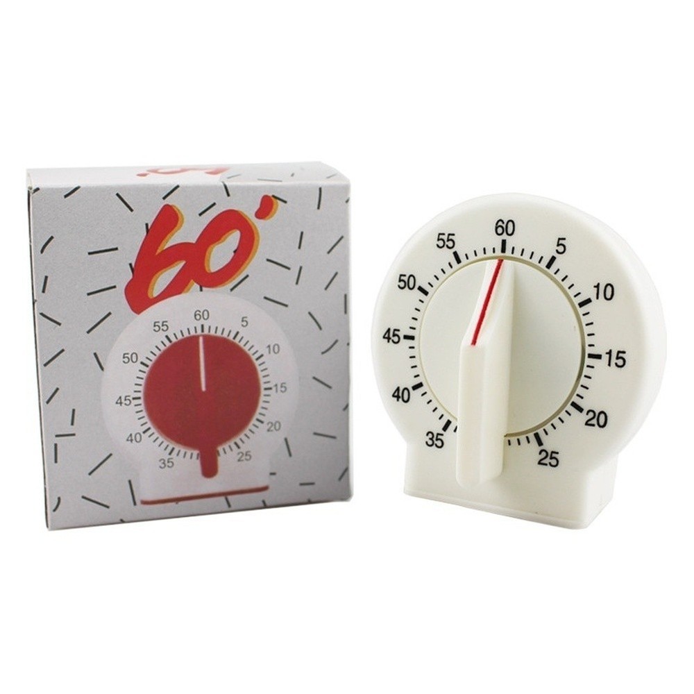 Kitchen Office 60 Minute Mechanical Timer Pendulum Countdown Clock White Black