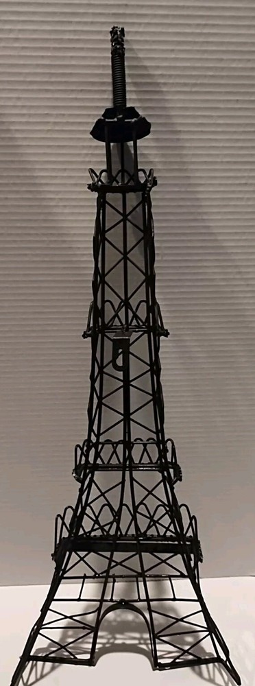 24" Eiffel Tower Structure Paris Wall Decor Metal Black