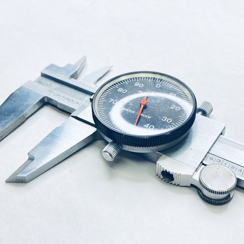 6” Dial Caliper Shock Proof - Black Dial w/Enco Case