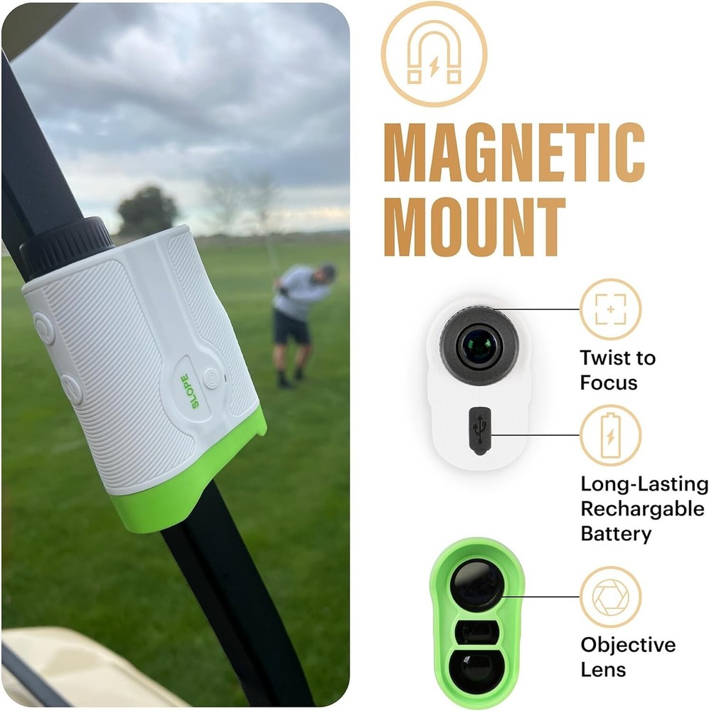 Golf Laser Rangefinder + Slope + Magnet High Precision Flag-Lock Technology