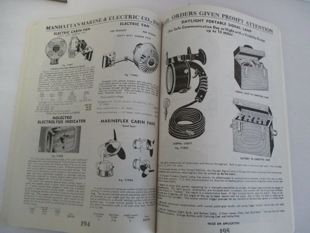 MANHATTAN MARINE Complete Reference Catalog 1962 Naval Architects, Yachtsmen +