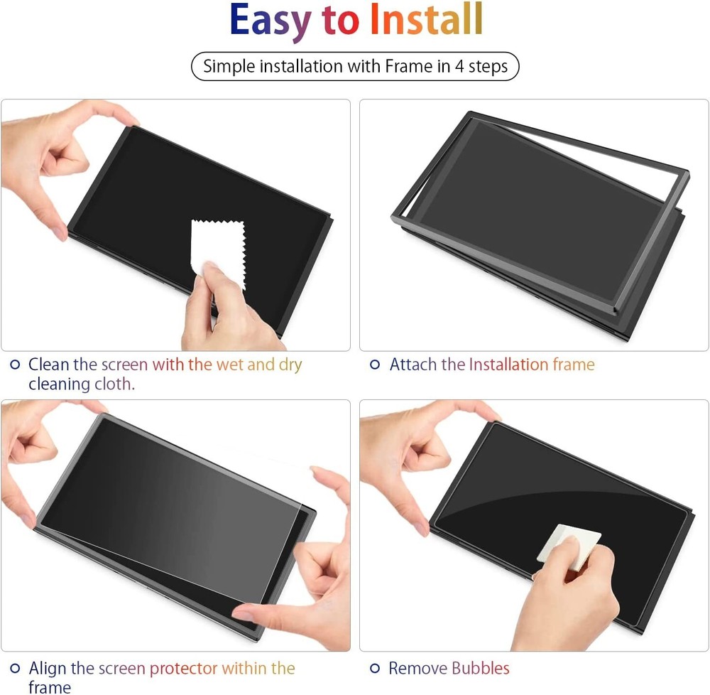 Tempered Glass Screen Protector with Alignment Frame and Scratch Resistance