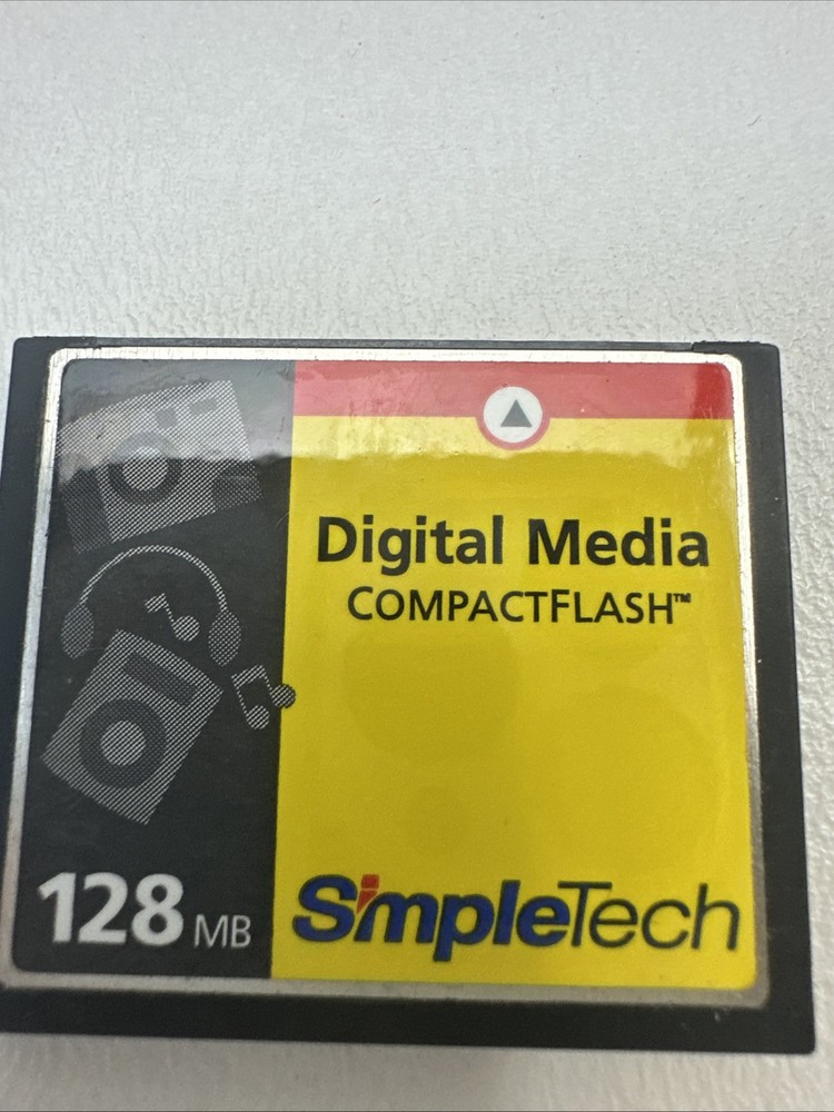 Simple Tech Digital Media 128MB Compact Flash Card Camera Memory TESTED WORKING