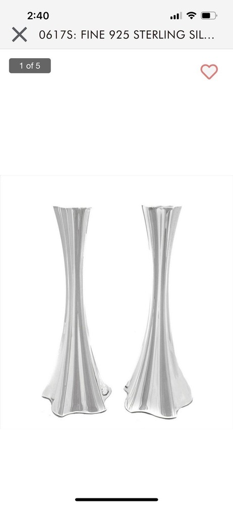 STERLING SILVER CANDLESTICKS - 1 Pair