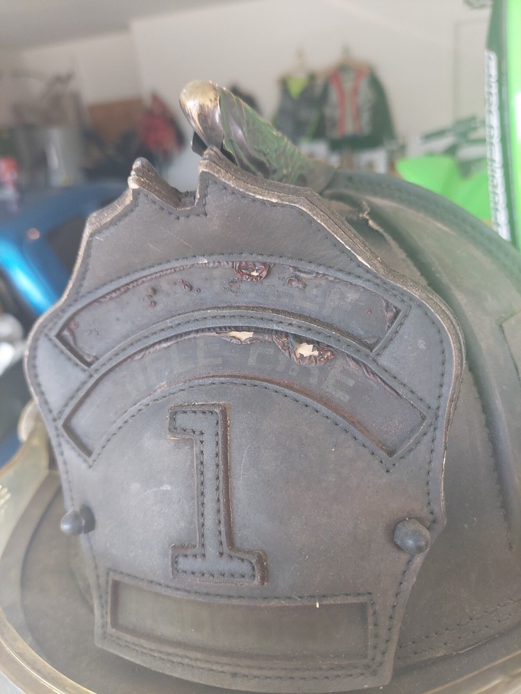 firefighter helmet leather
