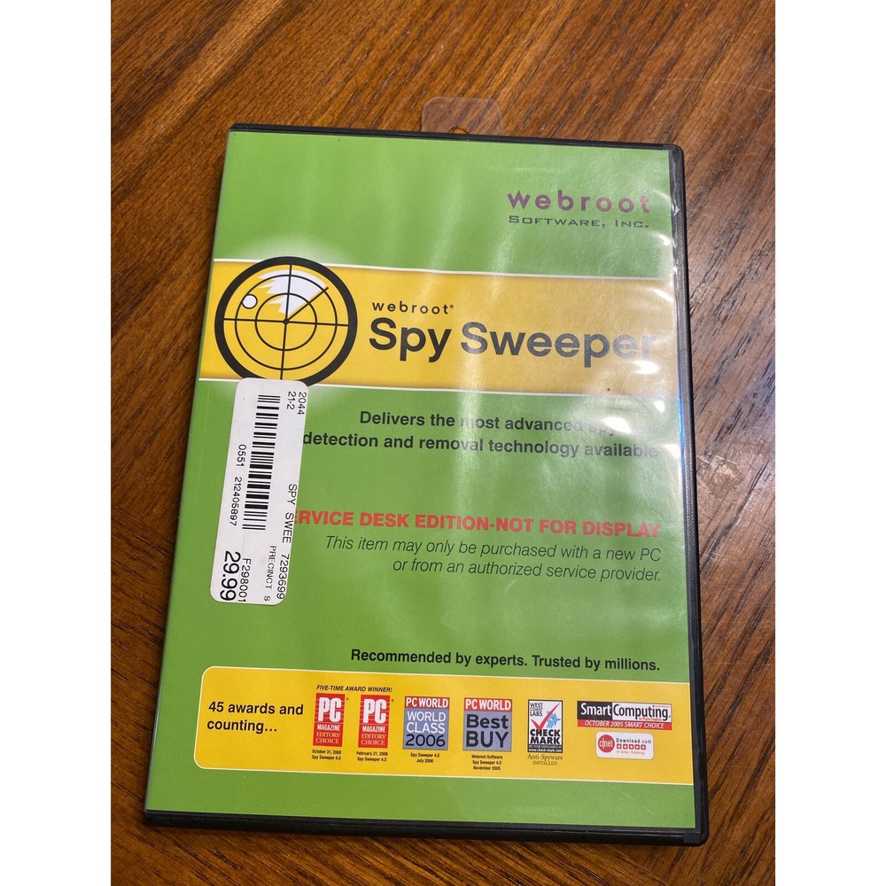 Webroot Spy Sweeper Cd ROM Software Disc 2003-2006 Y2K PC Security