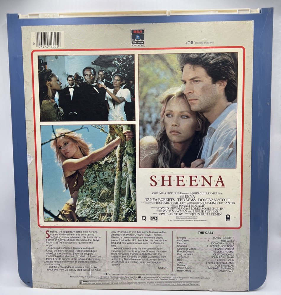 Sheena RCA CED Selectavison Videodisc