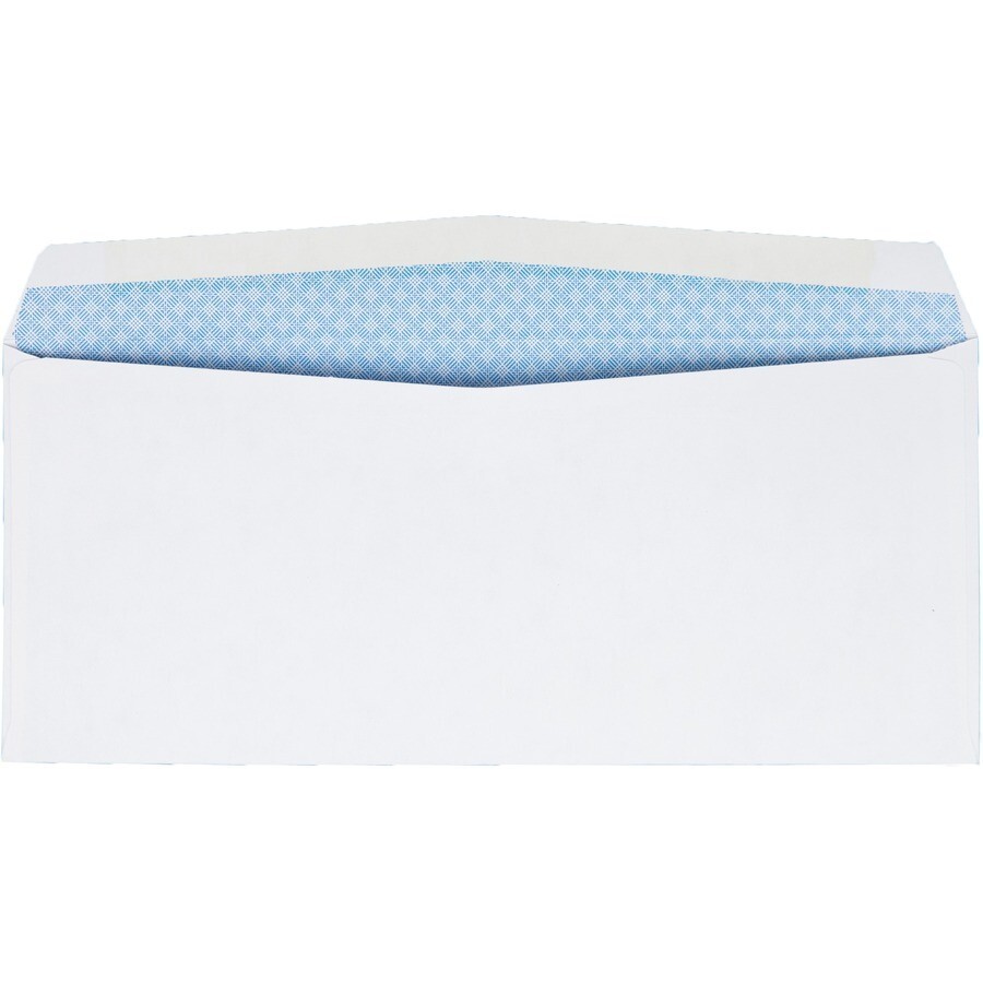 Quality Park #9 Double Window Security Envelopes, Gummed, Tinted, White, 500/Box