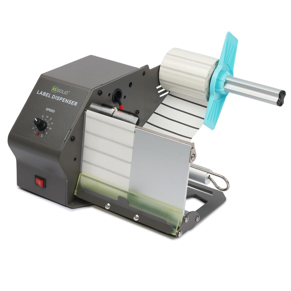 U.S. Solid Automatic Label Dispenser for Long Label Rolls and Fanfold Label