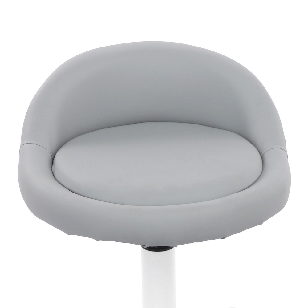 Adjustable Beauty Salon Chair Rolling Stool Rolling Stool with Low Backrest