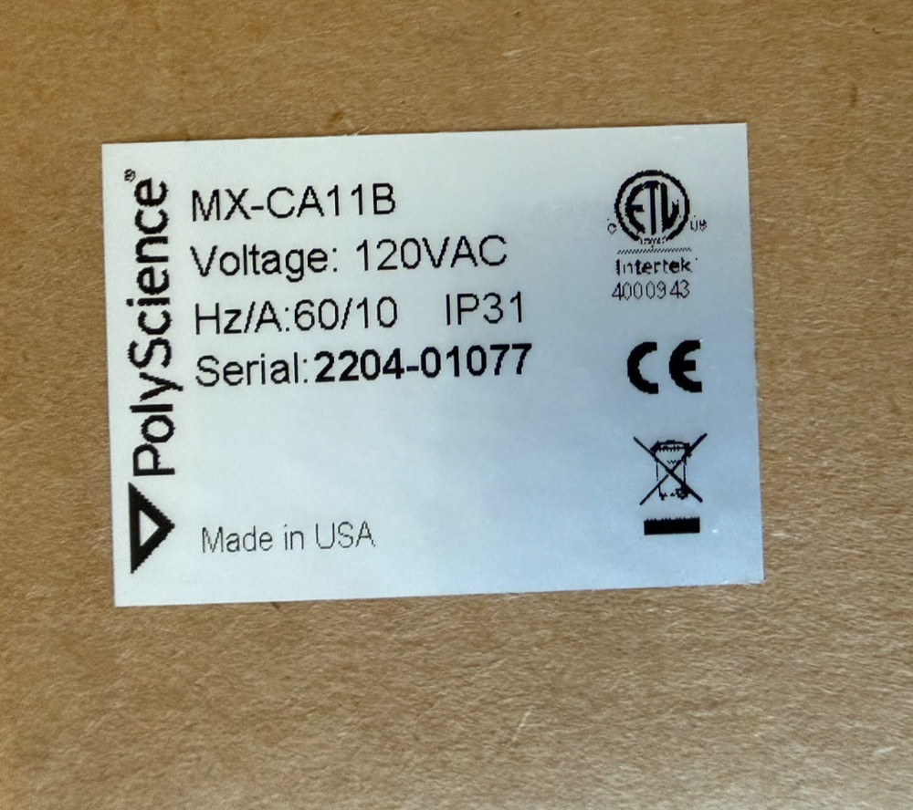 PolyScience MX-CA11B Immersion Circulator 135°C Lab Sous Vide 120V