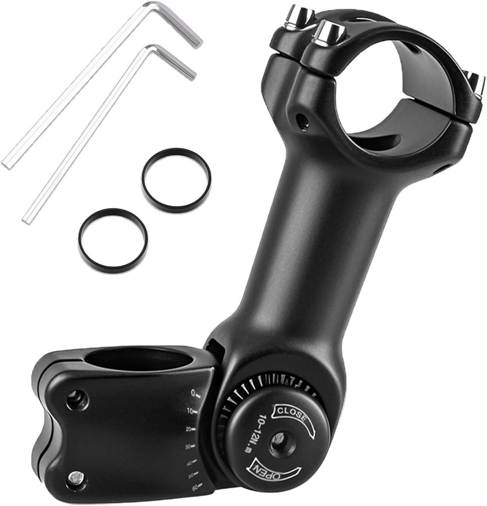 Adjustable Aluminum Bike Stem Extender for Comfortable, Custom Fit