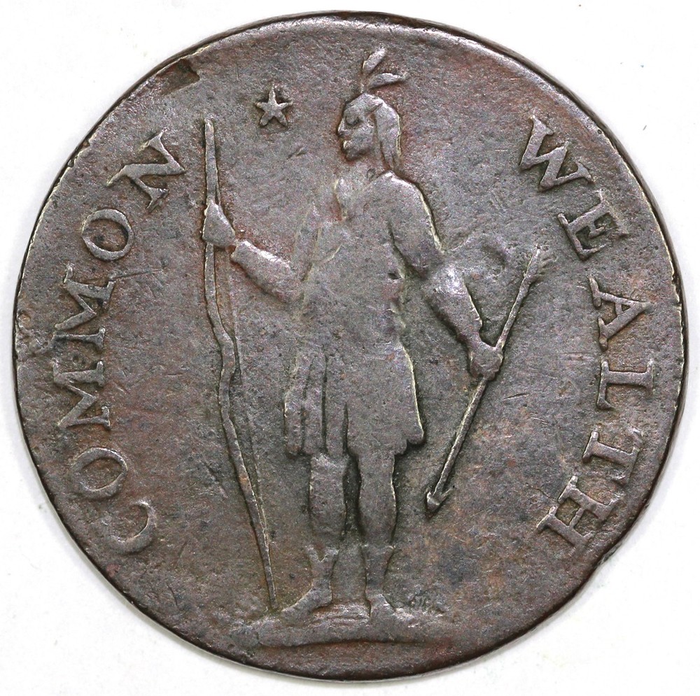 1787 1c Massachusetts Colonial Copper Cent
