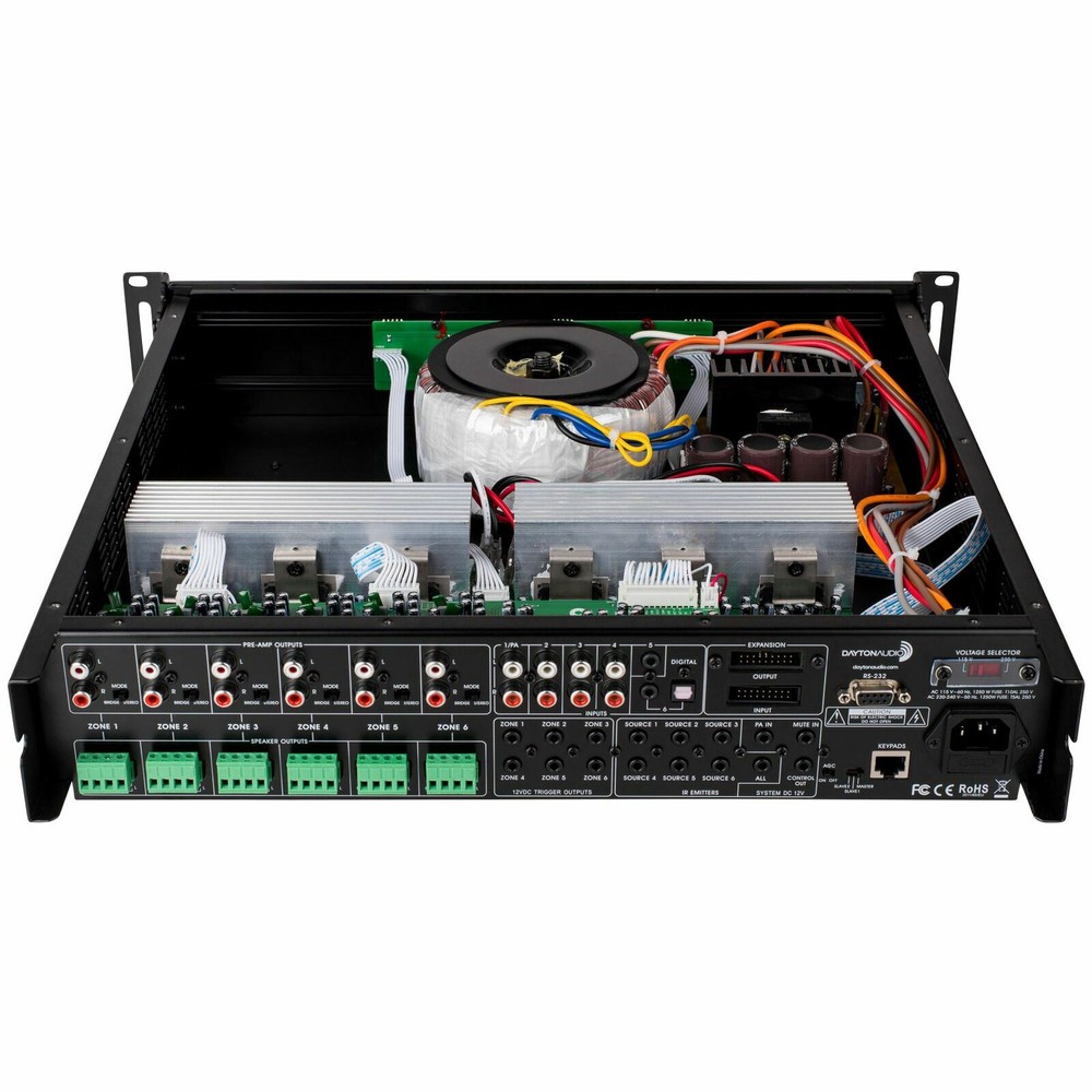 ⭐️Dayton Audio 6-Source 6-Zone Distributed Whole House Audio System 25WPC DAX66⭐