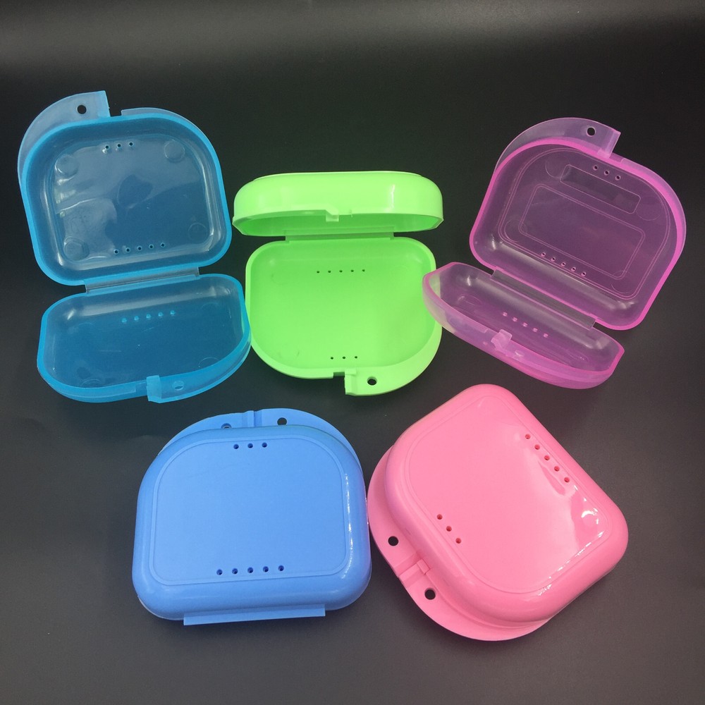 10pcs Dental Retainer Denture Storage Case Box Mouthguard Container Assorted