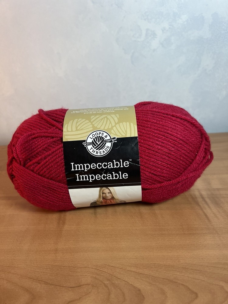 Loops & Threads Impeccable Yarn Cherry Red 268 Yds 4.5oz 5mm