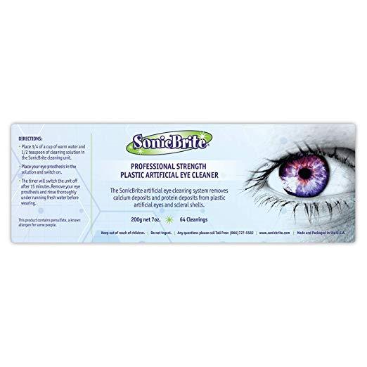 SonicBrite Professional Strength Plastic Artificial Eye Cleaning System