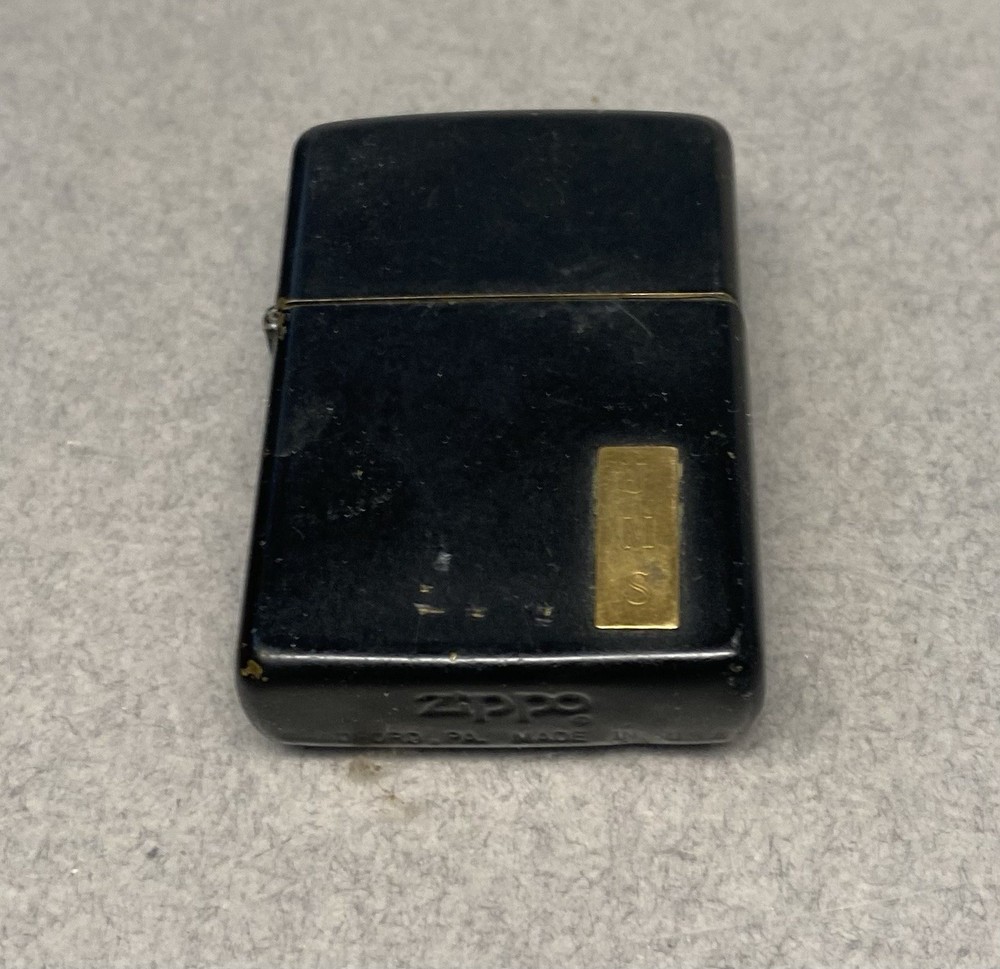 Black Zippo Pocket Lighter Engraved JMS