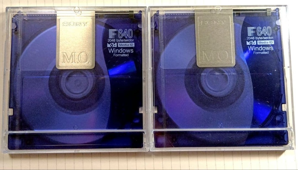 Sony MO 640 640MB Magneto Optical Discs 2-Pack Windows Formatted High Compat