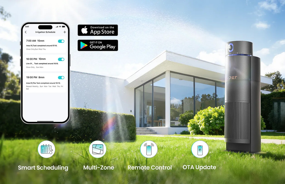 Aiper IrriSense 2 Smart Sprinkler Irrigation System App Control Multi Zone Map