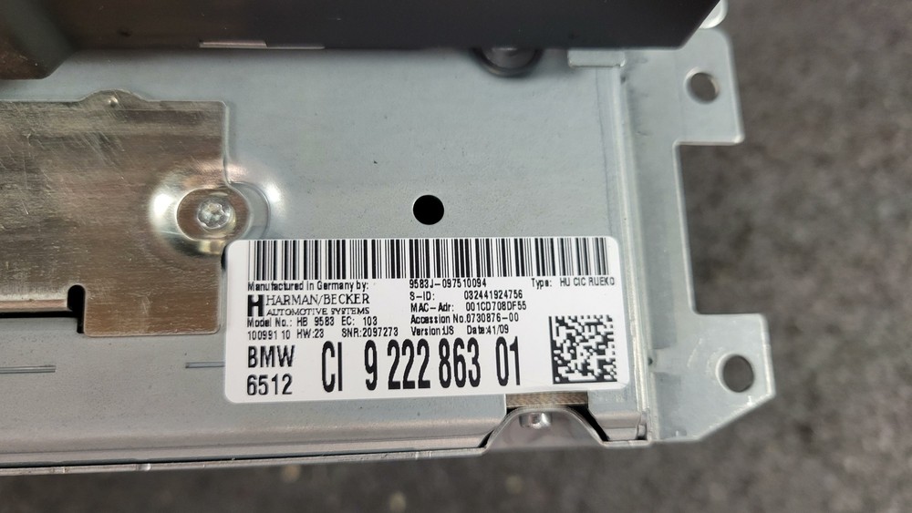 2010 BMW 335D DASH MOUNTED NAVIGATION PLAYER ID 922286301