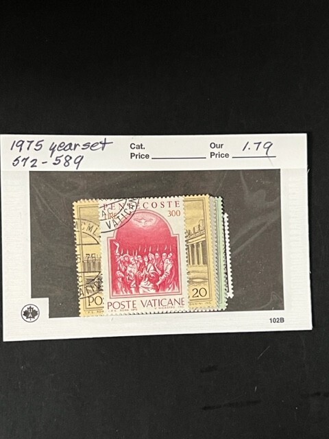 Vatican 1975 year set used (572-589)