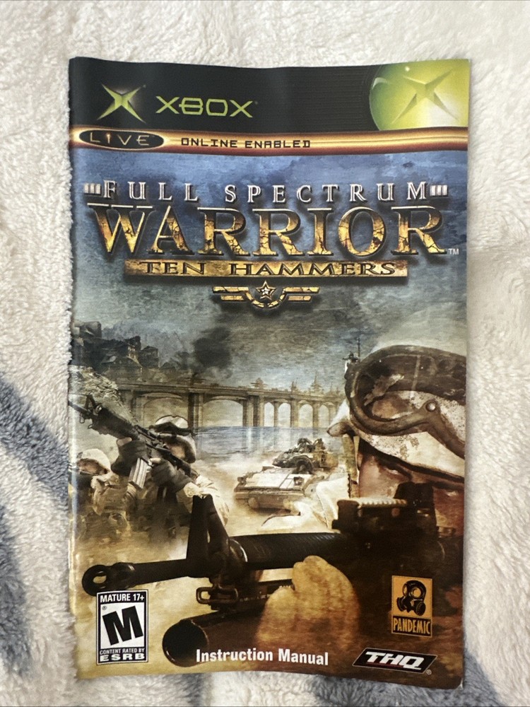 XBOX Manual Only Full Spectrum Warrior Ten Hammers