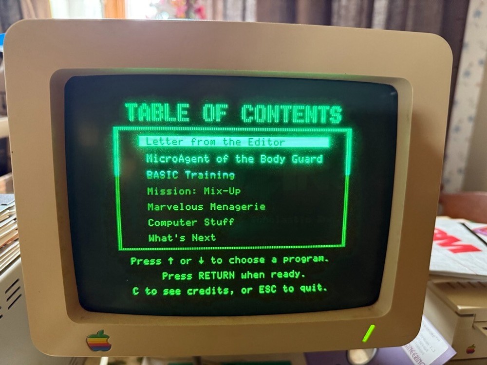 Apple 5.25 Software - MICROZINE NO. 17 by Scholastic PLUS Math Blaster Plus