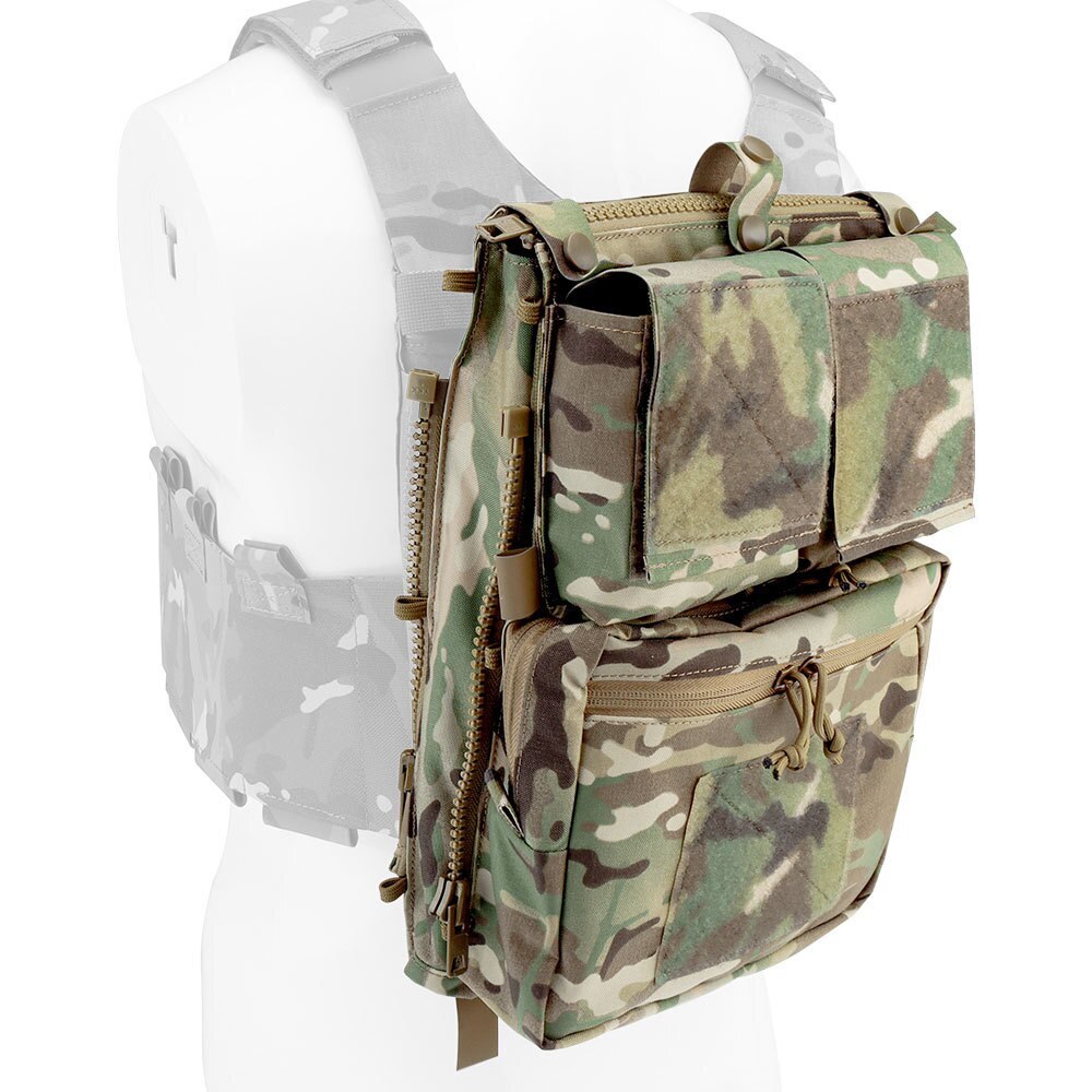 LV119 Tactical Back Panel Core Zippered Modular Expansion Back Panel GarmentVest