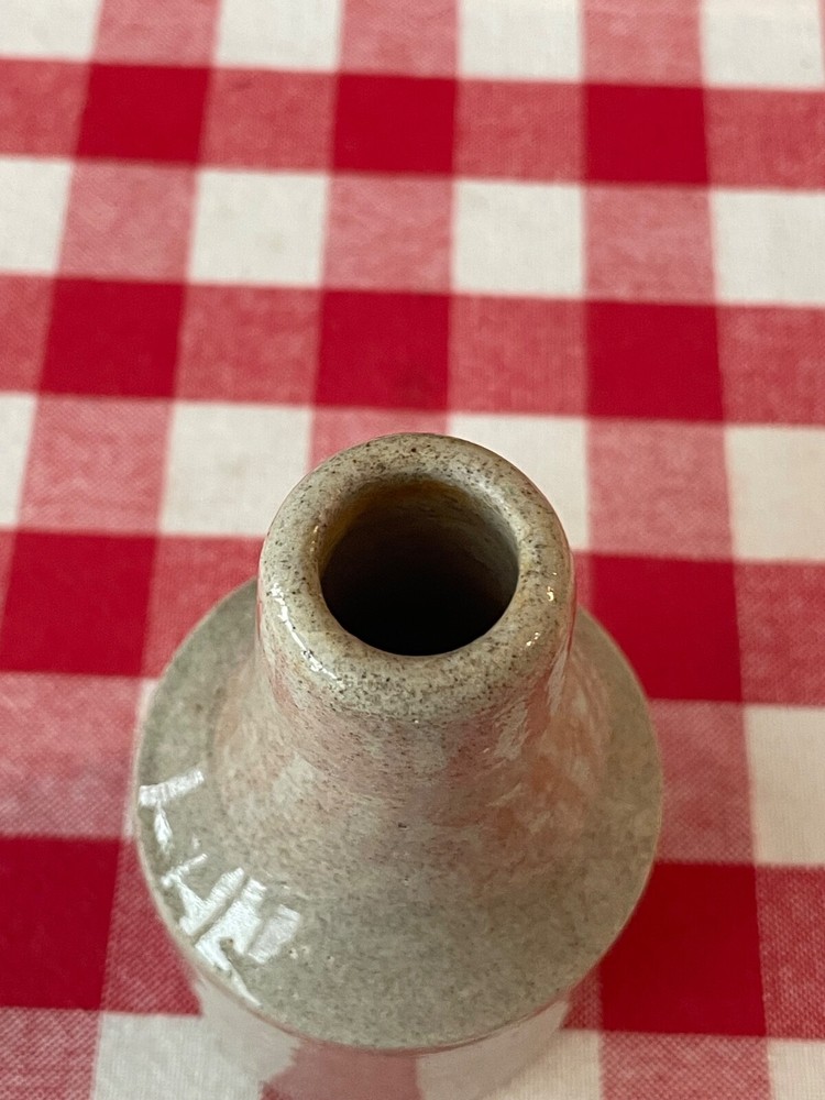 Antique Stoneware Advertising Bottle VULCANIZING SOLUTION