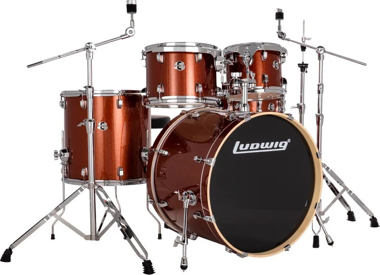 Ludwig Element Evolution 5-piece Drum Set with Hardware - Copper Sparkle