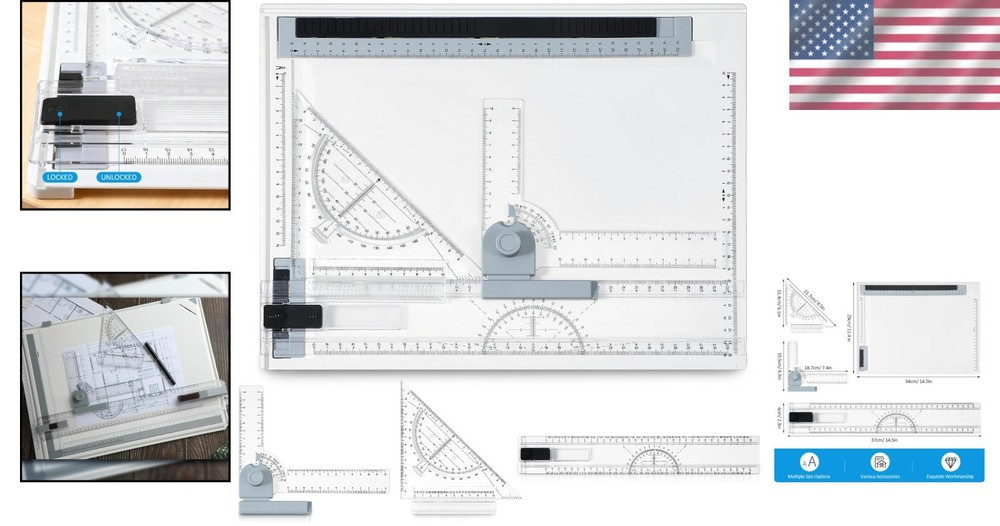 Elegant A4 Portable Drafting Table with Non-Slip Support & Complete Accessories
