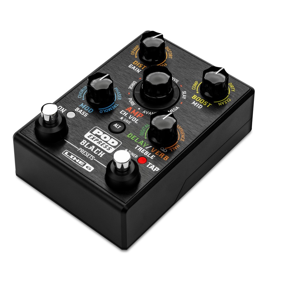 Line 6 POD Express Black High-Gain Guitar Amp & Effects Modeler Processor Pedal