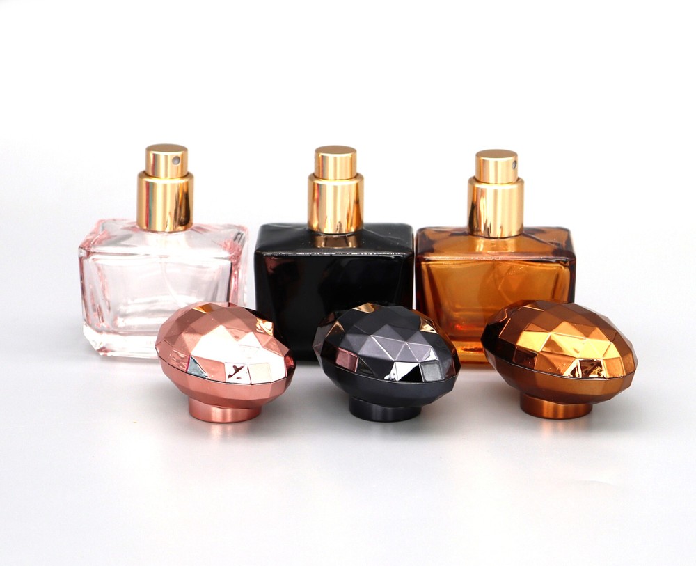 30ml Empty Glass Perfume Bottle - Reflective Oval Cap