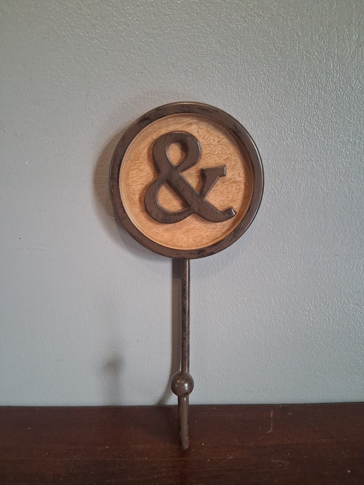 Ampersand Classic Wall Hook Functional Decor Used Condition