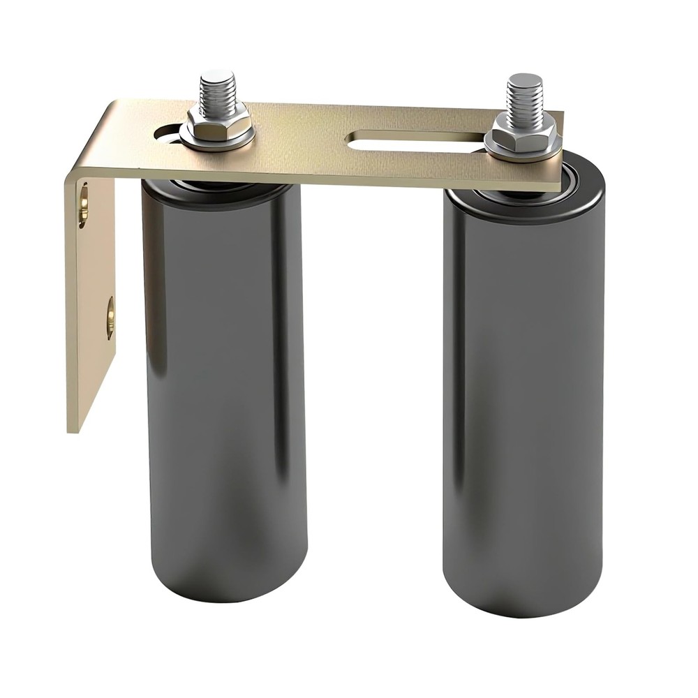 6" Slide Gate Guide Roller with L-Bracket, Adjustable Width 2.4", UHMW Nylon ...