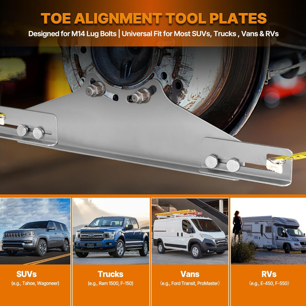 Toe Alignment Tool Toe Plates Wheel Alignment Tool Automotive 2 Tape Measures