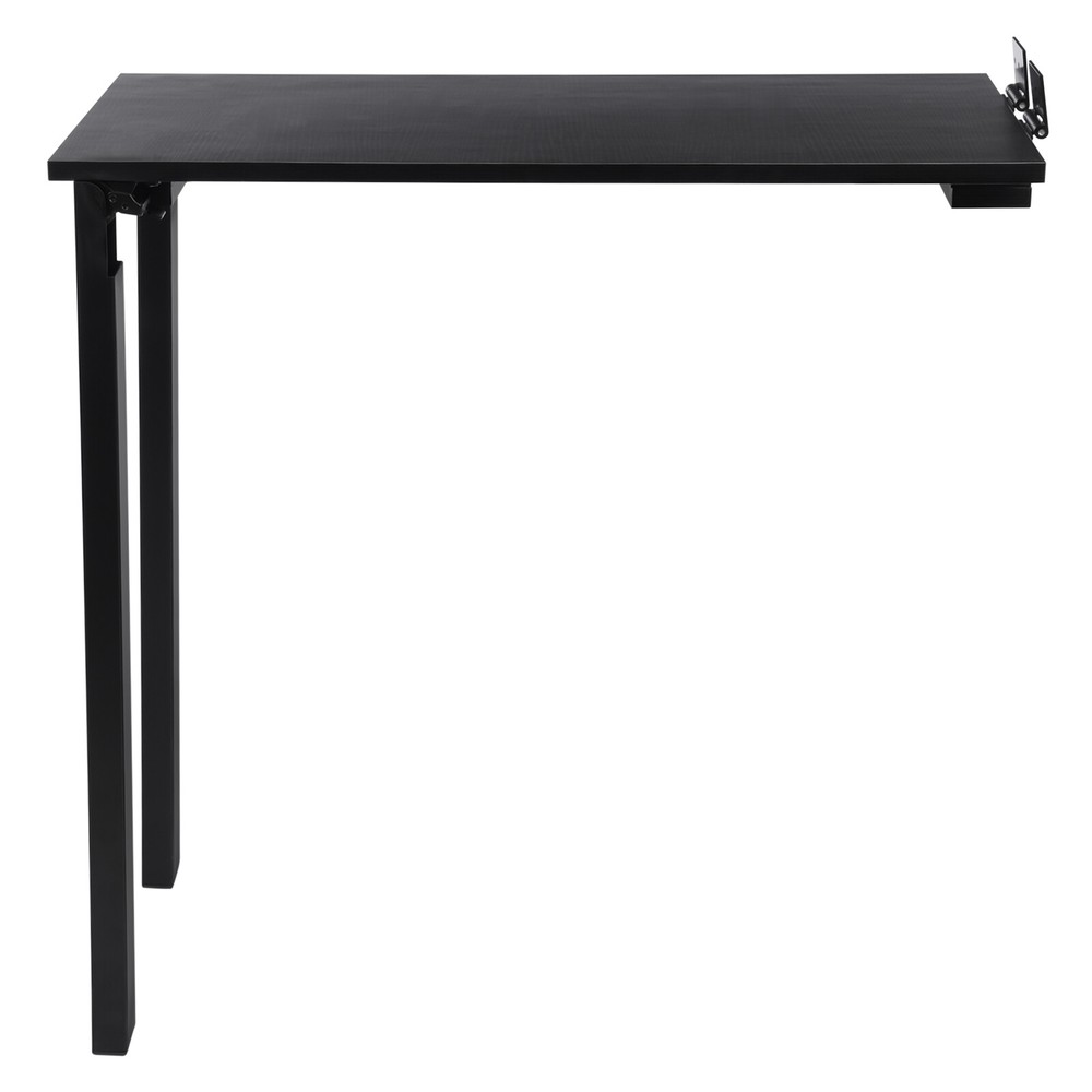 Black Folding Dining Table L-Shape Wall Mounted Floating Folding Table 132.28lbs
