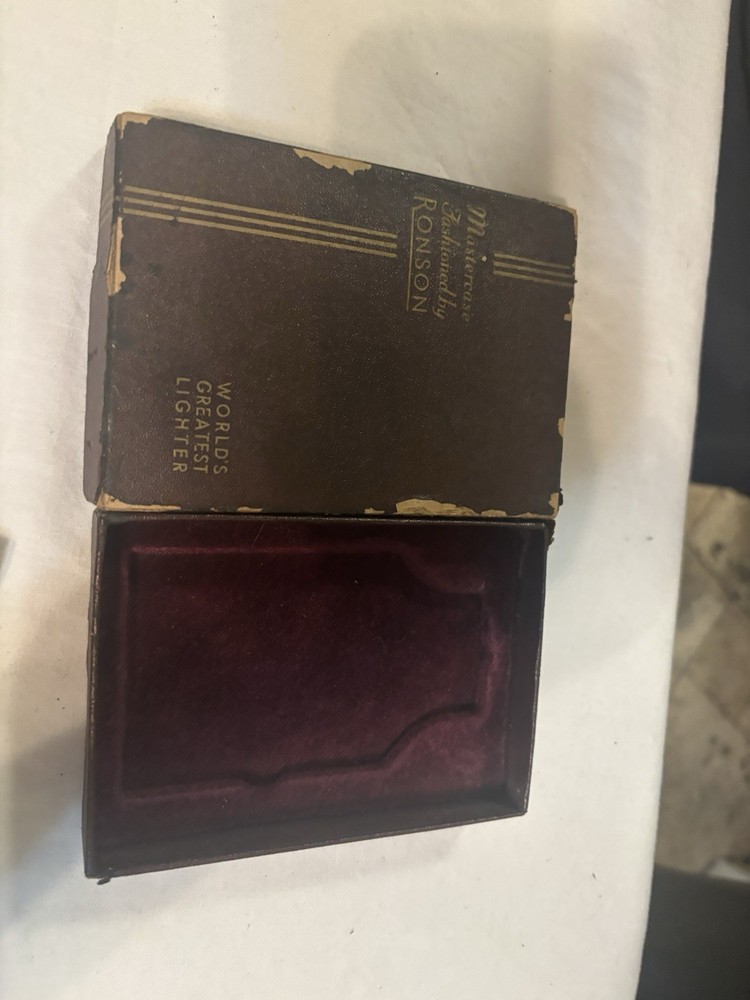 Vintage Ronson Mastercase Lighter & Cigarette Case w/ Box – 1940s-50 (untested)