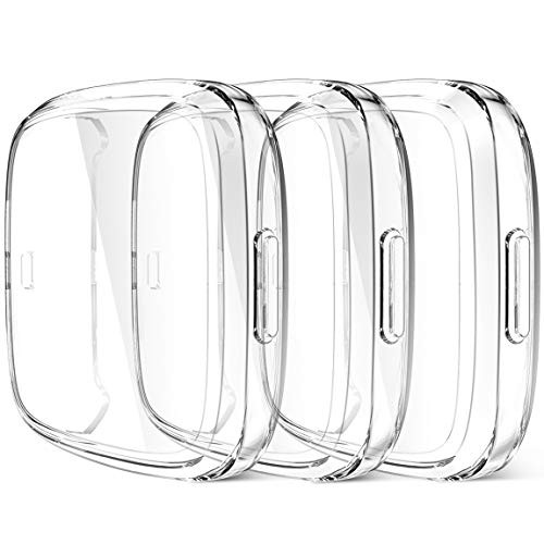 Ultra Thin Screen Protector Case Compatible with Fitbit Versa 2, 3 Clear*3