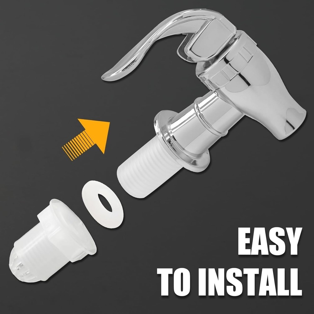 Durable Food-Grade Plastic Replacement Spigots – 2 Pack with Installation Kit