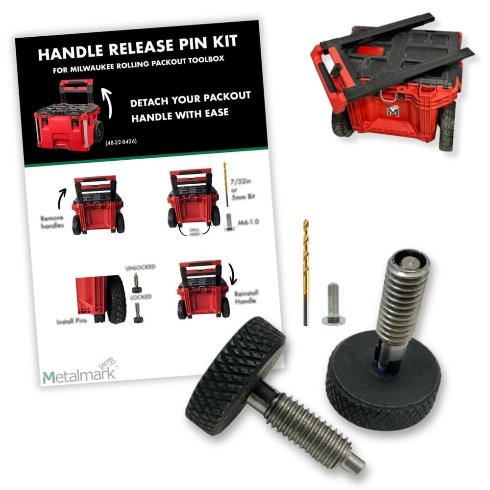 Quick Release Handle Pins for Milwaukee Packout | Handle Removal Kit