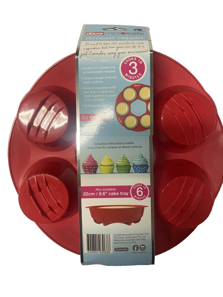 Microwave Cookware 6 Cupcake Tray Microwave Safe BPA Free