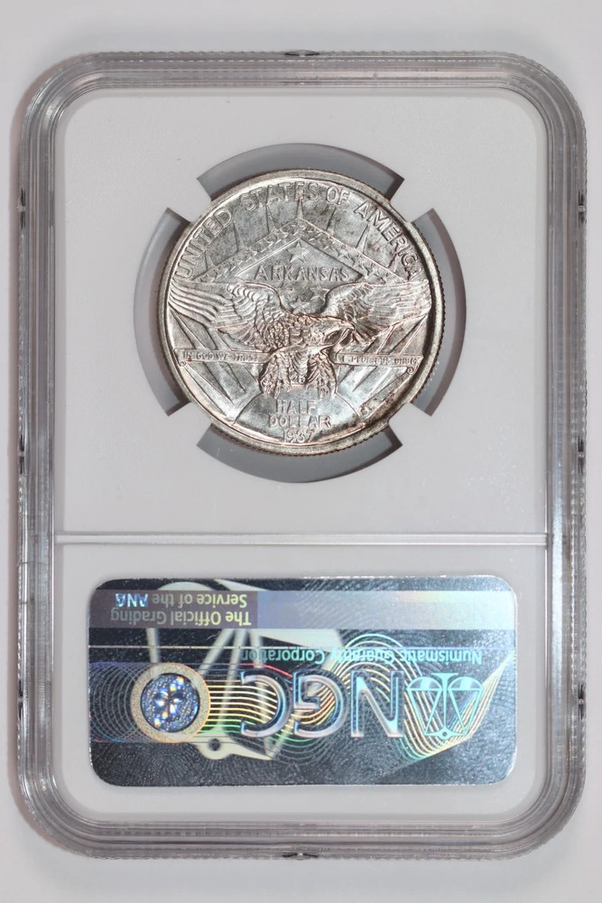 1937-S ARKANSAS COMMEMORATIVE HALF DOLLAR NGC MS65