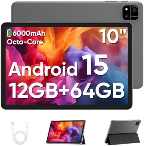10 1 Inch Android Tablet 12GB RAM 64GB Storage
