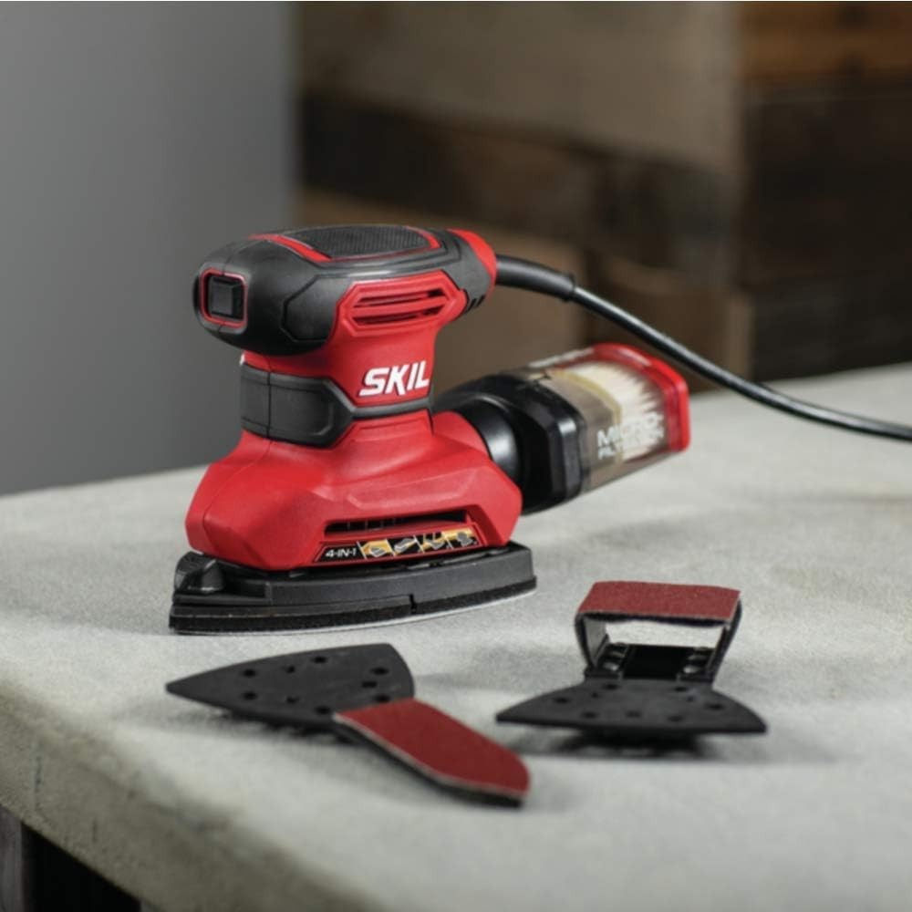 Corded Multi-Function Detail Sander - 3 Attachments & Micro-Filter Dust Box