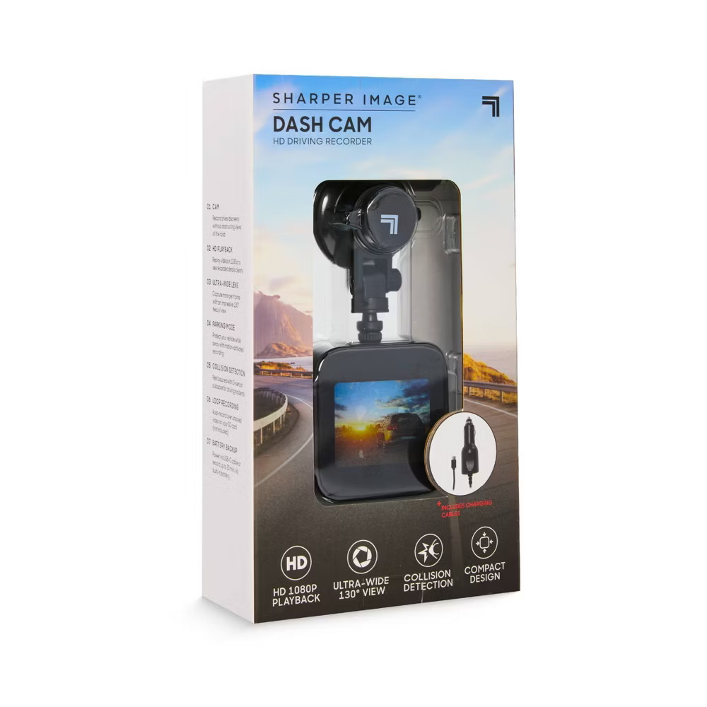 Sharper Image Dashboard Cam HD Driving Recorder