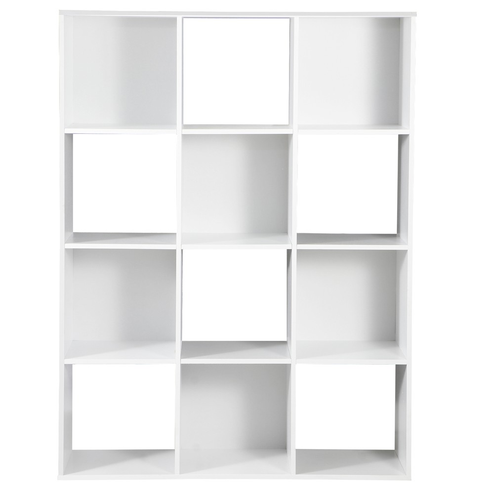 12-Cube Stackable Storage Organizer Display Bookcase for Home Office Decor