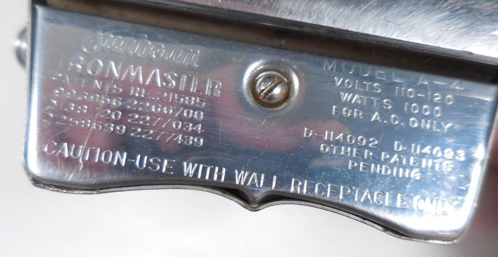 Sunbeam Ironmaster Vintage Iron Model A-4